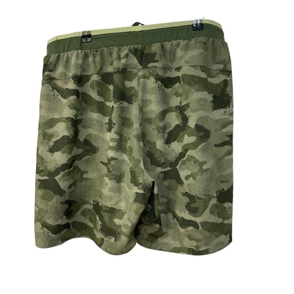 Fabletics The Fundamental Camo Shorts Tactical Green Workout Fitness Mens XL - Picture 4 of 5